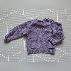 DKNY|Baby girl/Toddler cable Knit Sweater in Lavender Purple,super soft •••2T